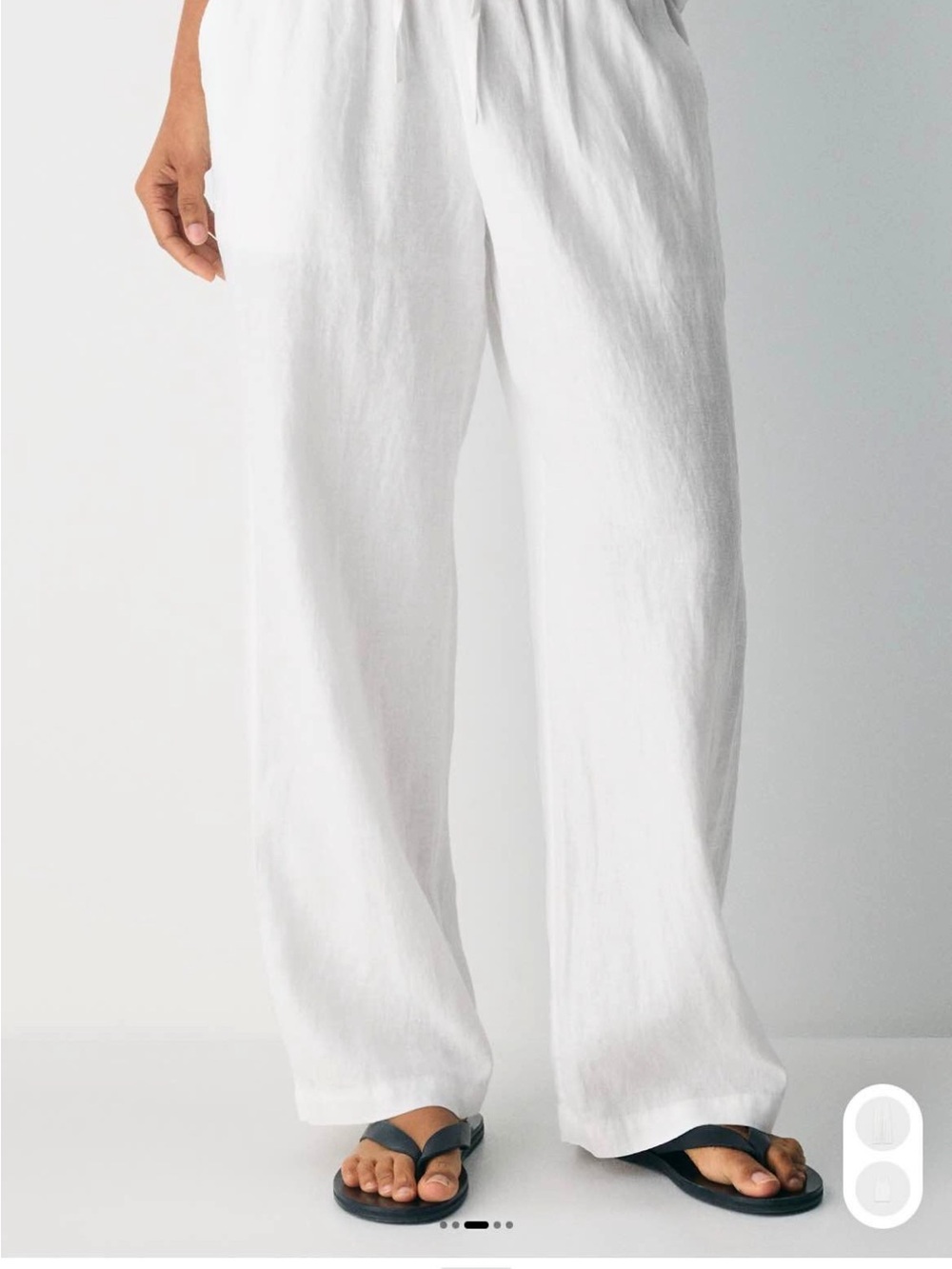 Aritzia White Wide-Leg Pants